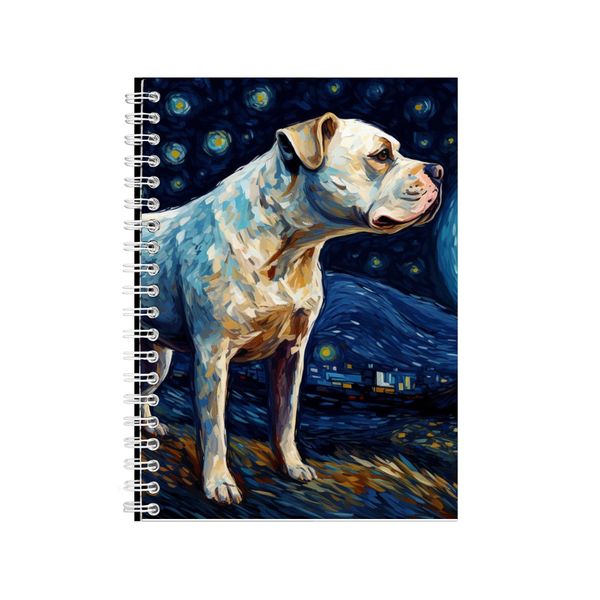 AMERICAN BULLDOG Starry Night Notebook Gift Idea Notepad Pad 107