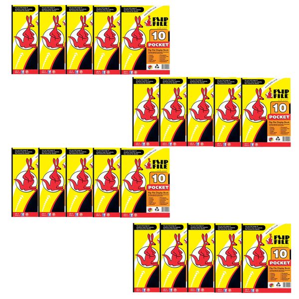 Flip File 10 Pocket Display Book - A4 (Pack of 20)