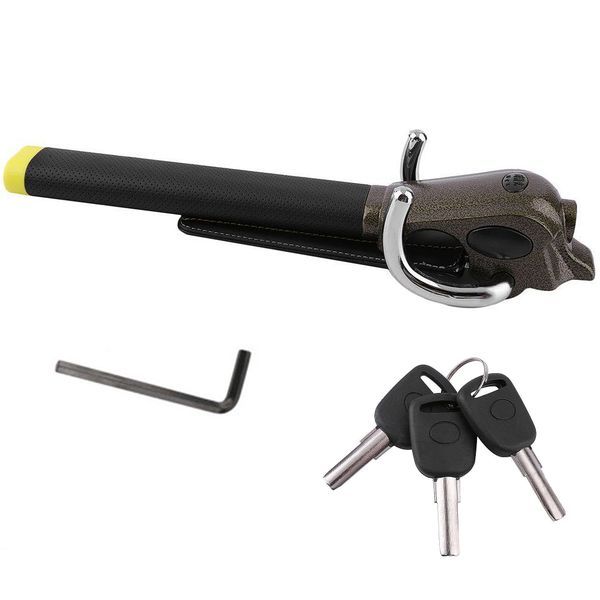 Steering Wheel Lock Anti-Lock Car Security Lock Car Lock with 3 Keys Metal