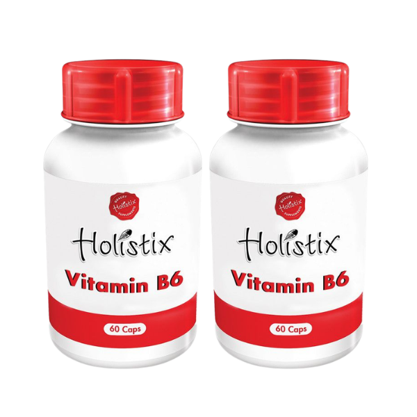 Holistix Vitamin B6 25mg 60 Capsules Pyridoxine HCI -Energy &amp;Metabolism x 2