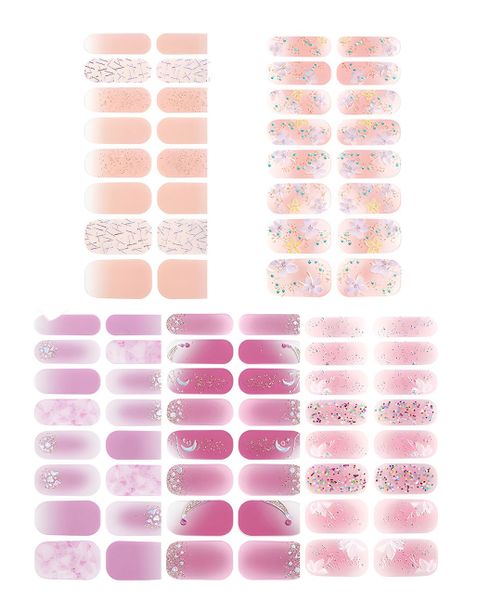 5 Sheet Nail Polish Stickers Self Adhesive Nail Strips Fingernails Sticker