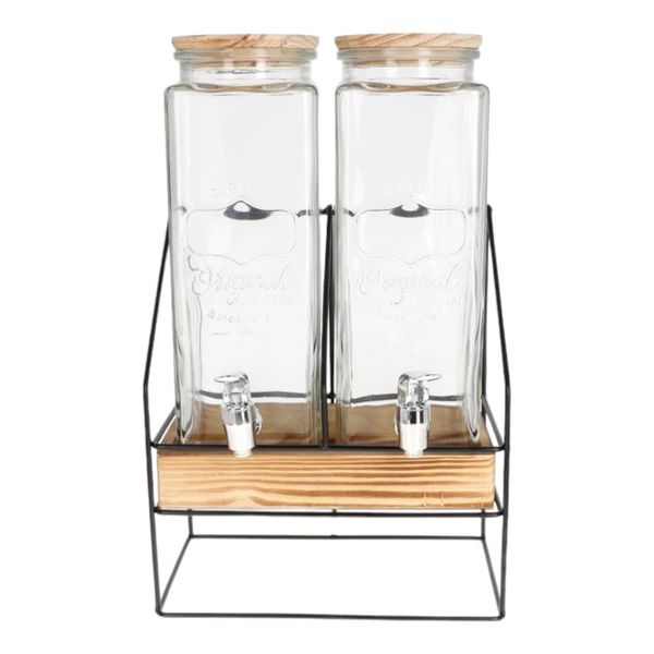 Beverage Jars with Tap &amp; 2 Bases 2340ml