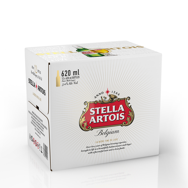 Stella Artois Premium Beer 12 x 620ml Bottle