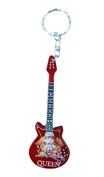 Keyring Guitar Queen - Red 11cm
