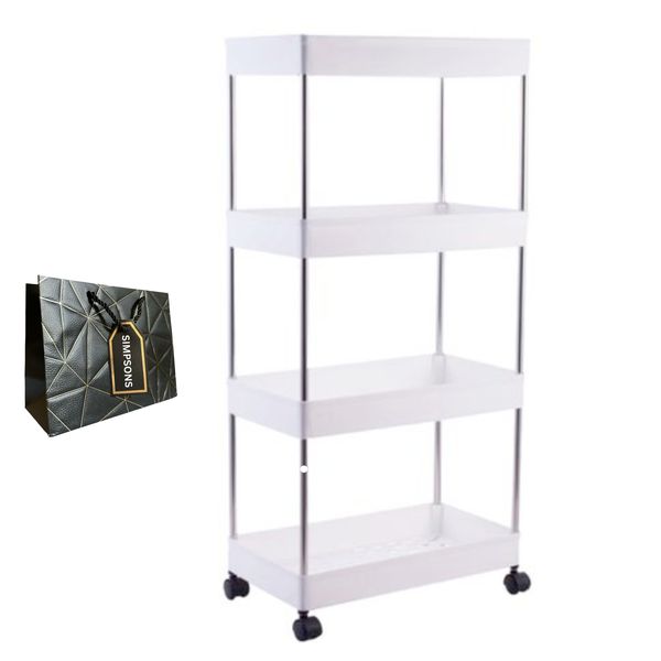 4-Tier Storage Layer Rack Shelf With Wheels &amp; Luxury Simpsons bag