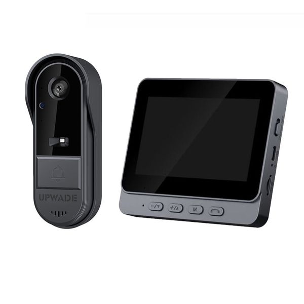 4.3-Inch Screen Wireless Video Doorbell - 170 Wide Angle Security Camera
