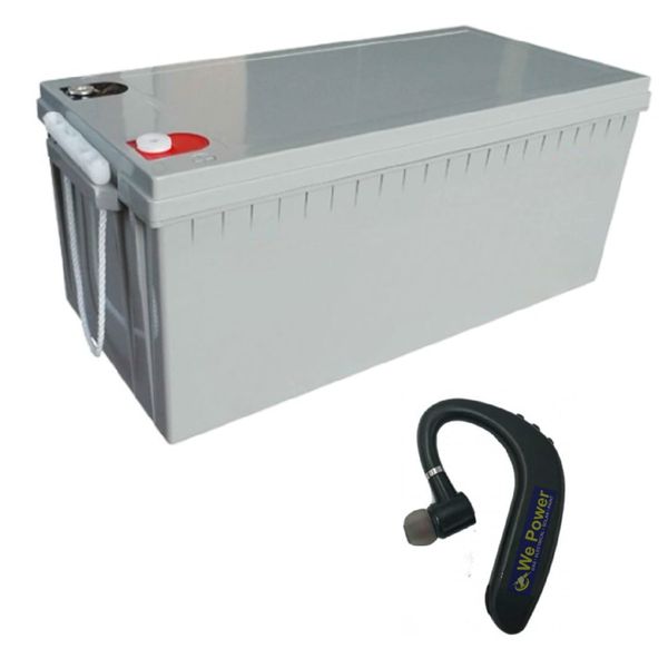 Solar Battery 12V 200Ah With Bluetooth Headphone