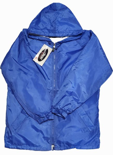 Men's Royal Blue Nylon Regular Fit Anorak Jacket