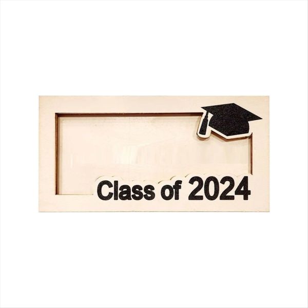 2024 Personalized Graduation Money Gift Holder Black