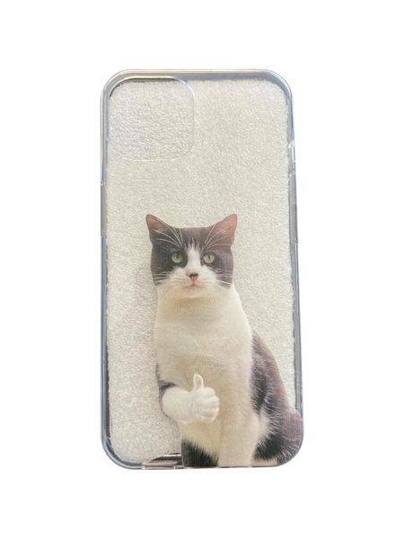 AMA Clear Silicone Case Funny Cat Pattern For iPhone 14 Pro Max