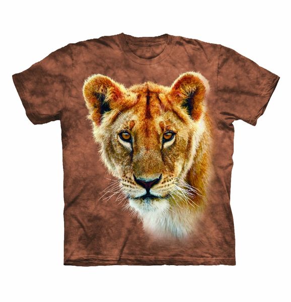 Kool Africa - Animal Dyed Ladies Brown T-Shirt - Lioness