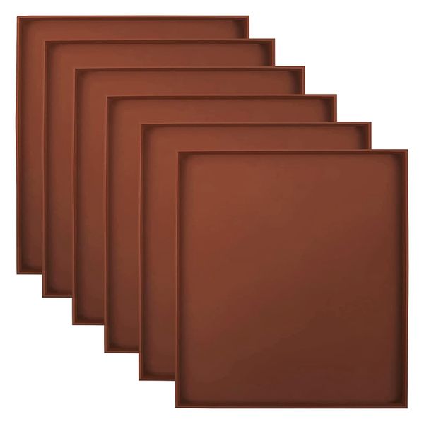 6 Pack Silicone Dehydrator Sheets Non Stick Square Edge Dehydrator Trays fo