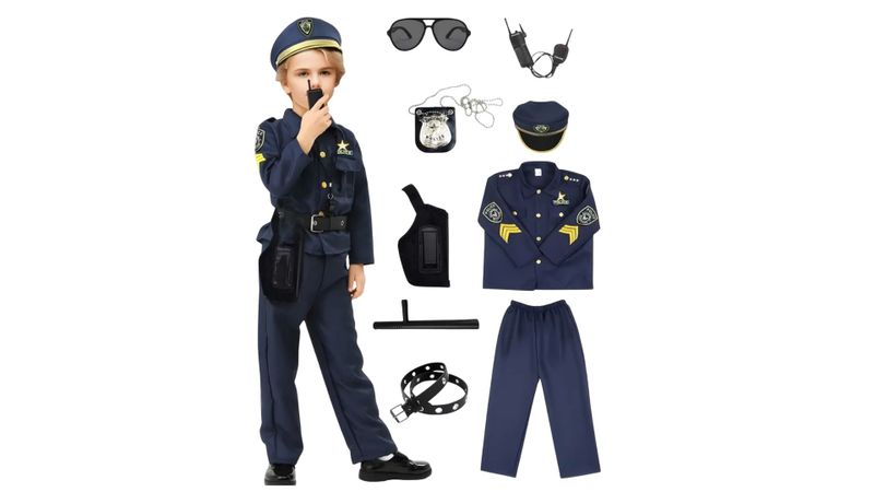 10pcs Kids Police Outfit