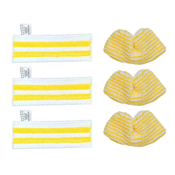 6-Pack Reusable Steam Mop Cleaning Pads-Compatible with Karcher SC3/SC4/SC5