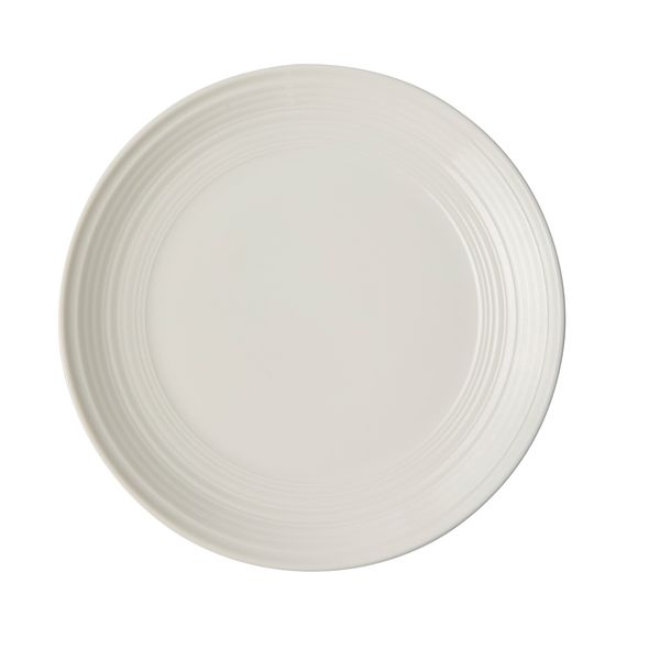 Jenna Clifford Embossed Lines Cream White Side Plate Set of 4