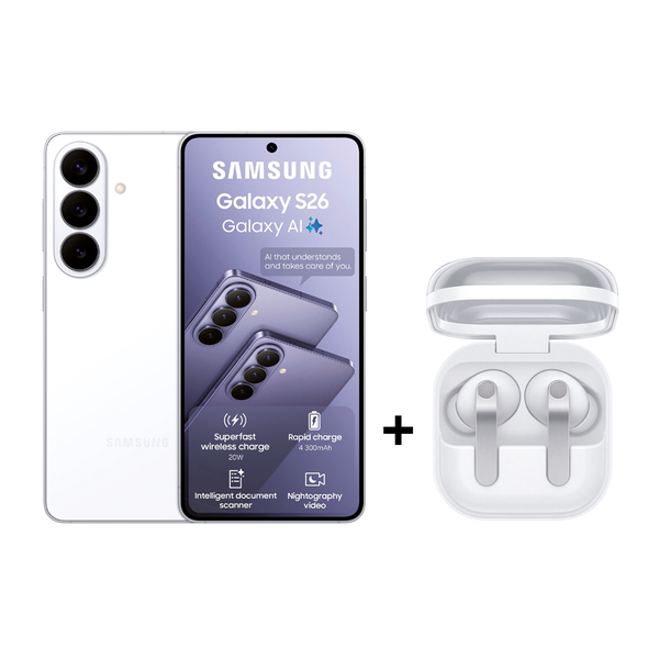 Samsung Galaxy S26 5G 512GB White+ Galaxy Buds4 Pro White