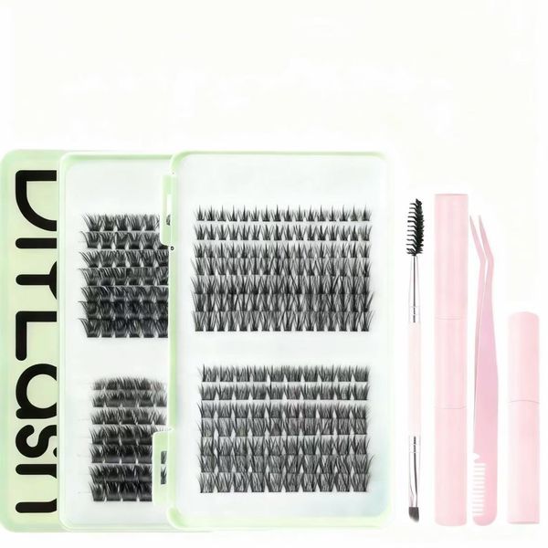 336Piece DIY Eyelashes 10-16mm Cluster Eyelash Kit Eyelash Extension Kit