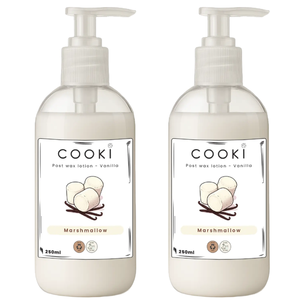 Cooki Marshmallow Post-Wax Lotion - Vanilla 250ml 2 Pack Soothing Lotion
