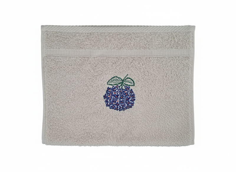 Embroidered Hydrangea Flower Hand Towel