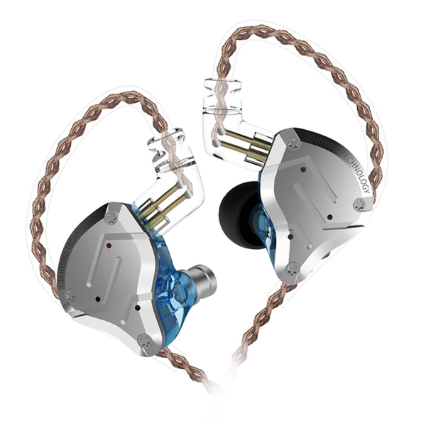 KZ ZS10 Pro – Magnetic + BA – 10 Unit Hybrid Driver In-Ear Monitors – Blue