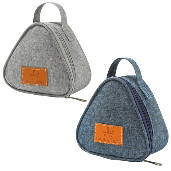 Set of 2 Mini Travel Insulated Lunch Bags Waterproof - Grey + Blue