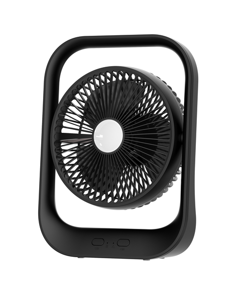USB Rechargeable Cool Blaster Desktop Fan with Built In LED Light