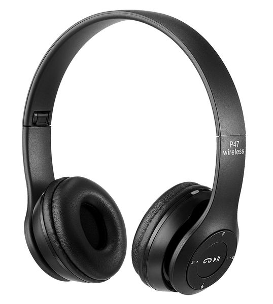 P47 Wireless Bluetooth Headphones Black