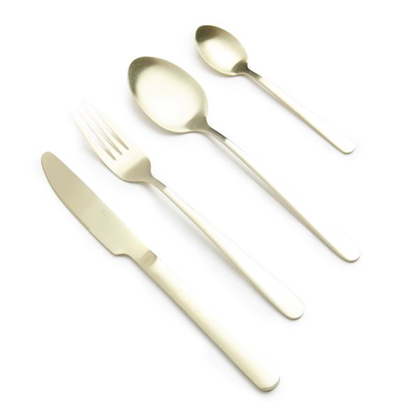 George &amp; Mason - Gold 16 Piece Cutlery Set