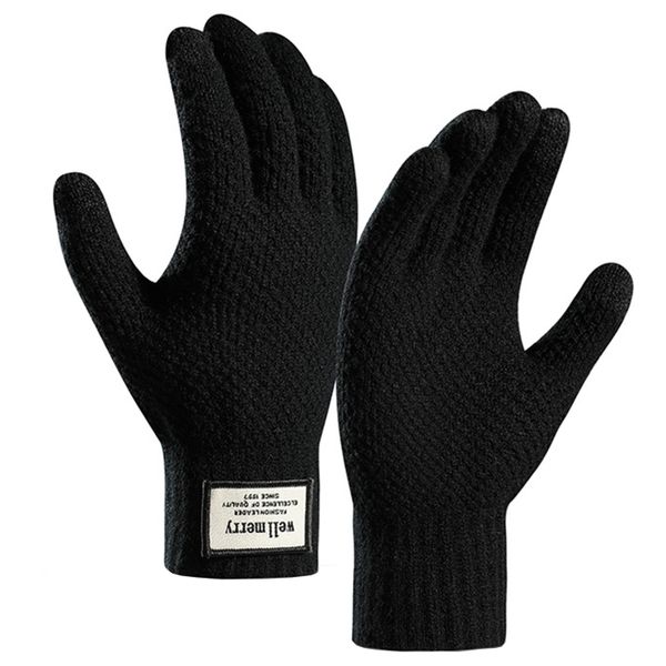 Winter Touch Screen Gloves Men Anti-Slip Thermal Gloves Knit Mens Gloves