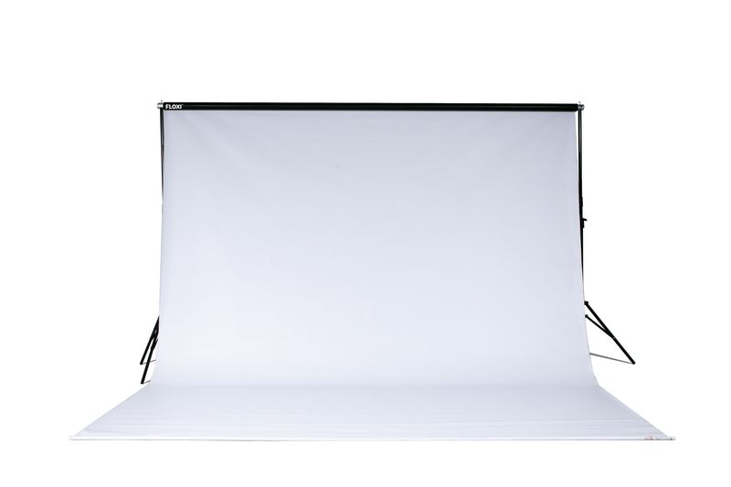 Floxi Pvc Vinyl Backrop 2.2m(W) x3m (H) + Heavy Duty Backdrop Stands
