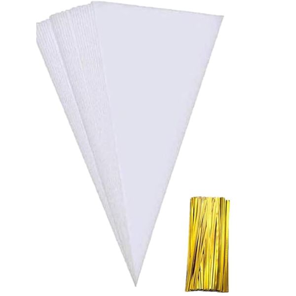 Clear 100 Triangle Treat Bags With Twist Ties