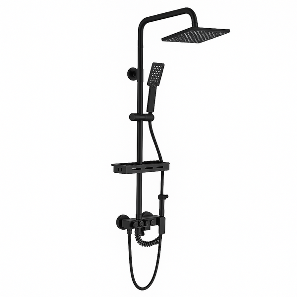 MHome Stainless Steel and ABS Wall Mount 2-Tier Shower Rack Organizer