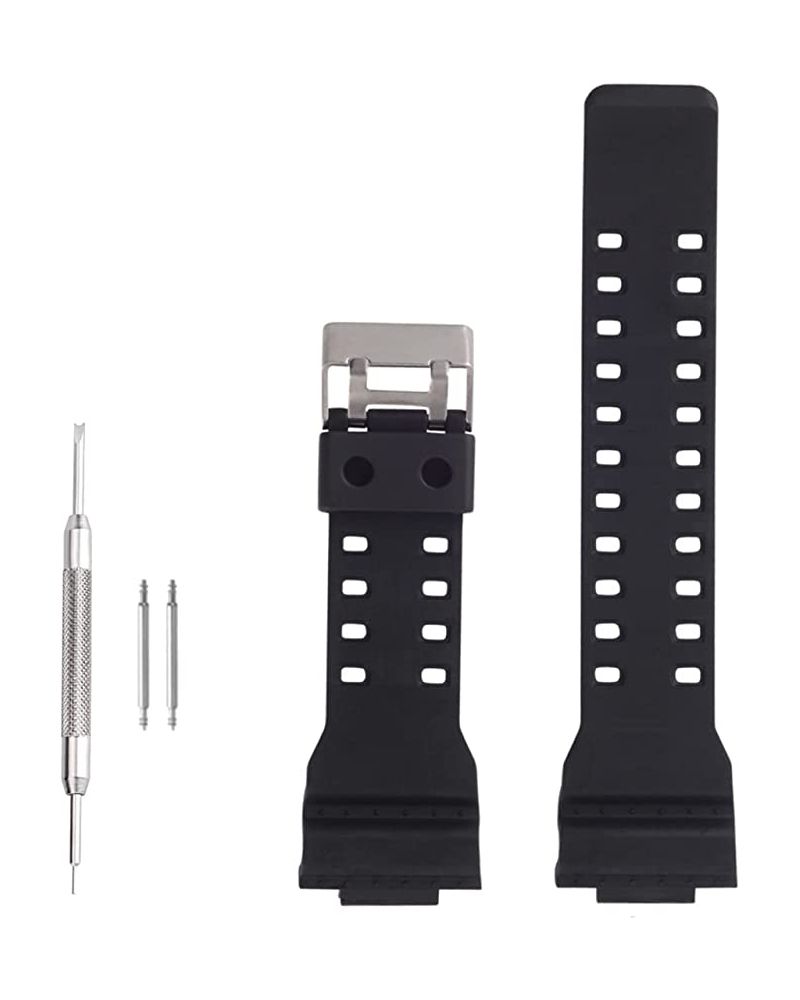 Tyogeephy Natural Resin Replacement cinturino per Casio Mens G Shock GD120/ GA 100/GA 110/GA 100C Black One size