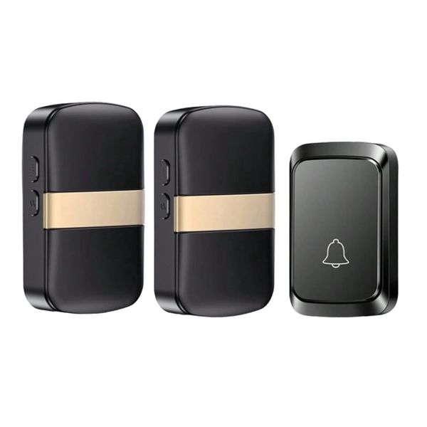 Wireless Smart Doorbell Home Welcome Door Bell With 2 Receiver