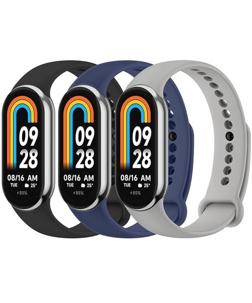 3 Pack Silicone Replacement Strap for Xiaomi Smart Band 8/9