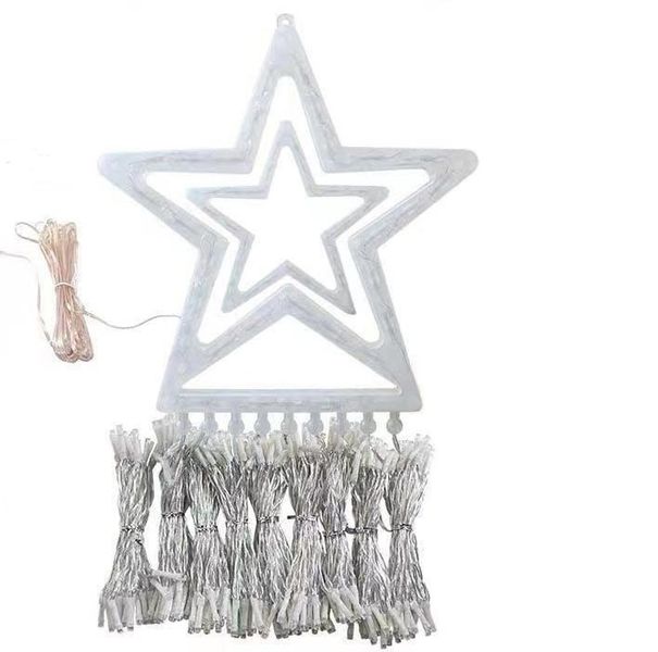 RGB Star Waterfall LED String Lights Outdoor Christmas Tree Decoration