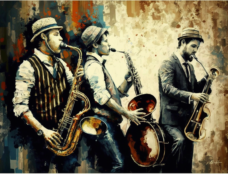Canvas Wall Decor - Fancy Artwork Living Room Band - B1303