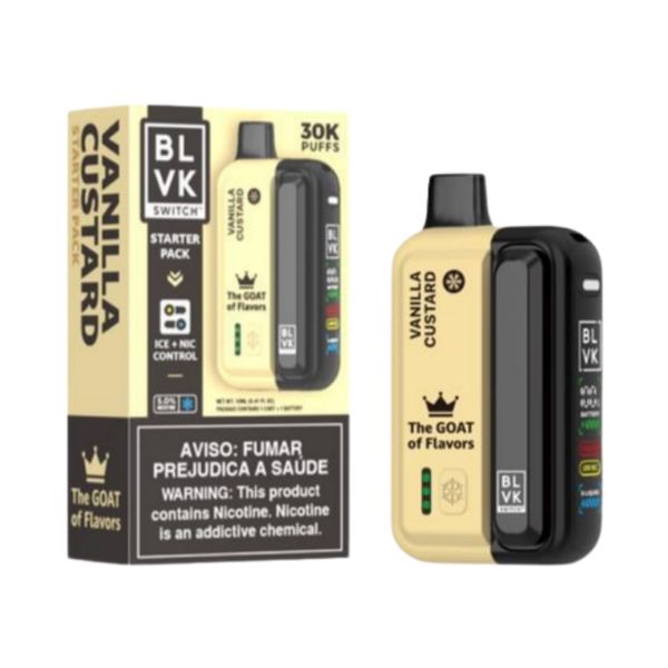 BLVK Switch 30000 Puffs Disposable Starter Kit - Vanilla Custard