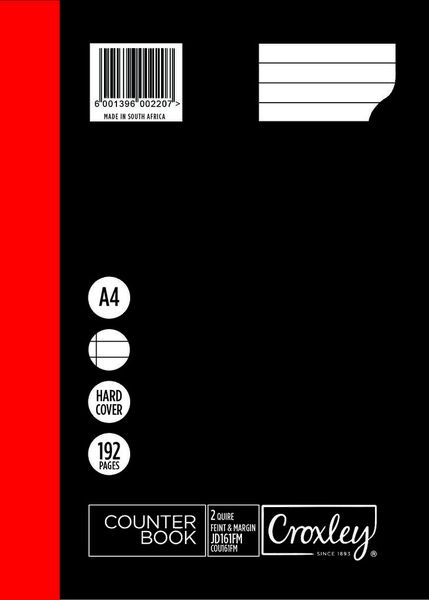 Croxley JD161 2-Quire 192 Page A4 F&amp;M Counter Book (5 Pack)