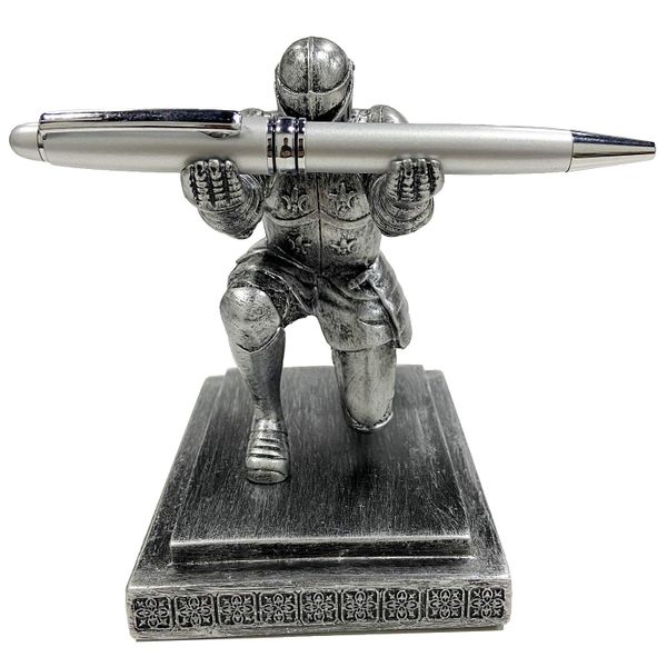 Executive Knight Pen Holder, Armor Hero Desk Stand, Creative Gift &amp; Decor