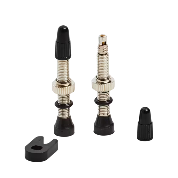 Rockrider Decathlon Conical Tubeless Presta Valves with O-Ring Twin-Pack