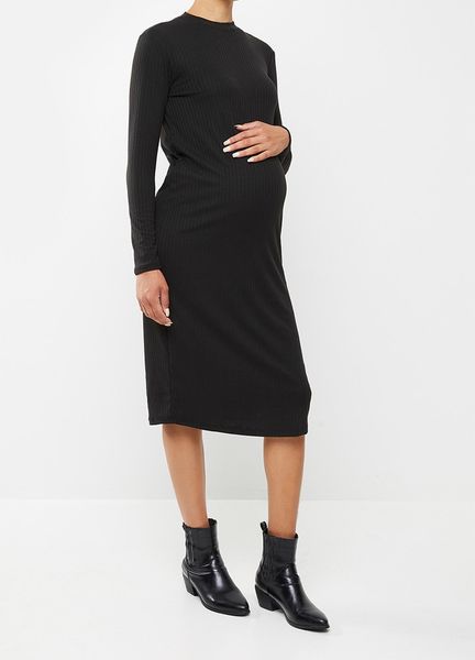 Women's Superbalist Rib Column Midi - Black