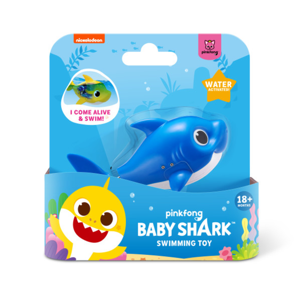 Robo Alive Junior Mini Baby Shark Battery-Powered Swim Bath Toy BLUE