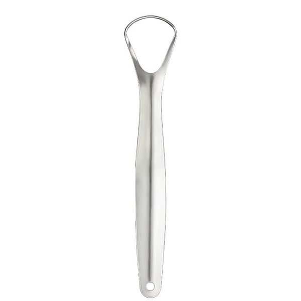 Stainless Steel Oral Care Tongue Scraper Tool - Silver