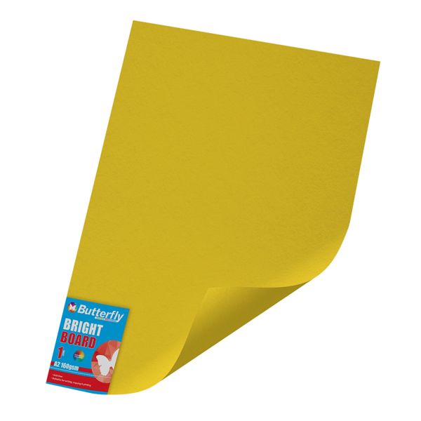 Butterfly Board - A2 160gsm Bright Singles - Wrapped (Yellow)