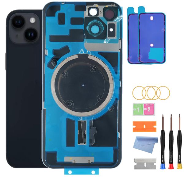 Back Glass Replacement Compatible with iPhone 14 with Repairing Tool Kits
