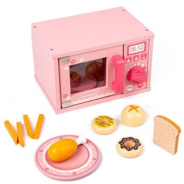 GB Wooden Microwave Children Play Toy - Pink
