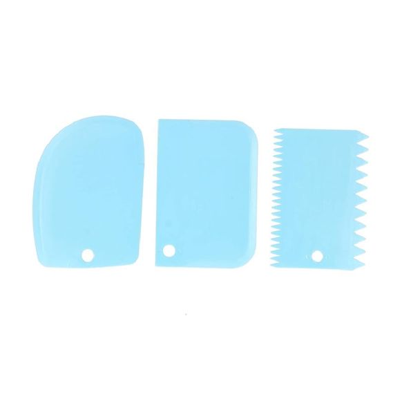 3 Piece Plastic Cake Scrappers
