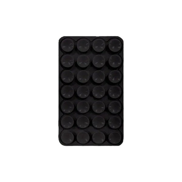 Black Silicone Phone Grip With Double-Sided Suction Cup Design