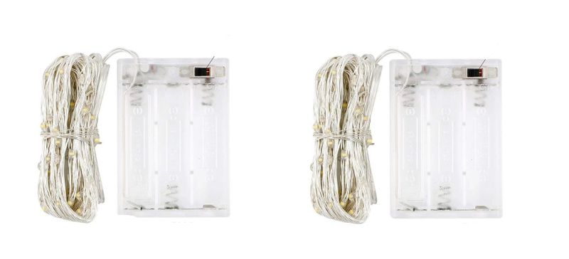 Battery Operated 10M Copper Wire String Decorative Lights 2Pieces